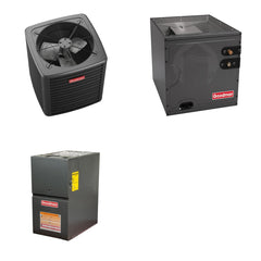 GOODMAN GOODMAN GLXS5BA4210+CAPTA4230D3+GR9S801205DN - 3.5 Ton Ducted Air Conditioner & Gas Furnace System - R-32