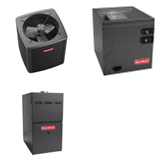 GOODMAN GOODMAN GLXS5BA4210+CAPTA6030D3+GR9S921005CN - 3.5 Ton Ducted Air Conditioner & Gas Furnace System - R-32