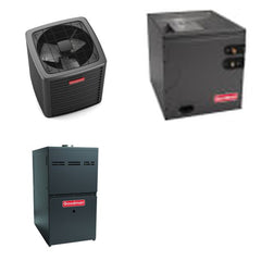 GOODMAN GOODMAN GLXS5BA4810+CAPTA6030D3+GR9S960805CU - 4 Ton Ducted Air Conditioner & Gas Furnace System - R-32