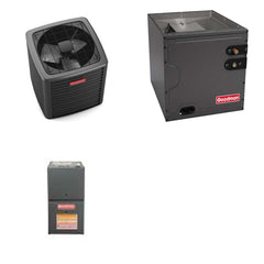 GOODMAN GOODMAN GLXS5BA1810+CAPTA2422C3+GR9S800403AN - 1.5 Ton Ducted Air Conditioner & Gas Furnace System - R-32