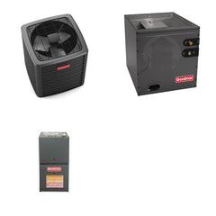 GOODMAN GOODMAN GLXS5BA1810+CAPTA3022C3+GR9S800403AN - 1.5 Ton Ducted Air Conditioner & Gas Furnace System - R-32