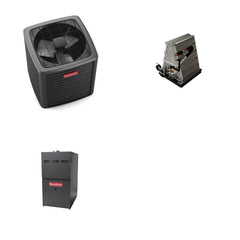 GOODMAN GOODMAN GLXS5BA1810+CAUTA3026B3+GR9S800603BN - 1.5 Ton Ducted Air Conditioner & Gas Furnace System - R-32