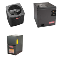 GOODMAN GOODMAN GLXS5BA2410+CAPTA2422C3+GR9S800603AN - 2 Ton Ducted Air Conditioner & Gas Furnace System - R-32