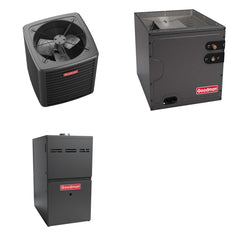 GOODMAN GOODMAN GLXS5BA2410+CAPTA2422C3+GR9S800804CN - 2 Ton Ducted Air Conditioner & Gas Furnace System - R-32