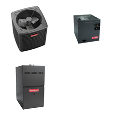 GOODMAN GOODMAN GLXS5BA2410+CAUTA3626B3+GR9S800804CN - 2 Ton Ducted Air Conditioner & Gas Furnace System - R-32