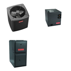 GOODMAN GOODMAN GLXS5BA2410+CAUTA3626B3+GR9S960403BU - 2 Ton Ducted Air Conditioner & Gas Furnace System - R-32