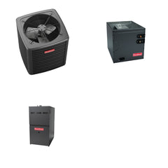 GOODMAN GOODMAN GLXS5BA3610+CAUTA3626B3+GR9S800603BN - 3 Ton Ducted Air Conditioner & Gas Furnace System - R-32