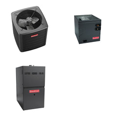 GOODMAN GOODMAN GLXS5BA3610+CAUTA3626B3+GR9S921004CN - 3 Ton Ducted Air Conditioner & Gas Furnace System - R-32