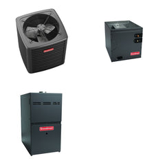 GOODMAN GOODMAN GLXS5BA3610+CAUTA3626B3+GR9S960805CU - 3 Ton Ducted Air Conditioner & Gas Furnace System - R-32