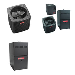 GOODMAN GOODMAN GLXS5BA3610+CAUTA4230C3+GR9S800805CU - 3 Ton Ducted Air Conditioner & Gas Furnace System - R-32
