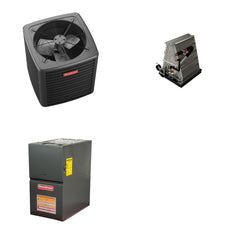 GOODMAN GOODMAN GLXS5BA2410+CAUTA3022A3+GR9S800603AN - 2 Ton Ducted Air Conditioner & Gas Furnace System - R-32