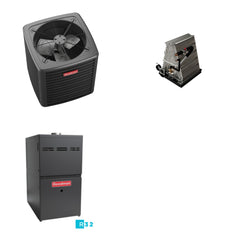 GOODMAN GOODMAN GLXS5BA3010+CAUTA3022A3+GR9S801005CN - 2.5 Ton Ducted Air Conditioner & Gas Furnace System - R-32