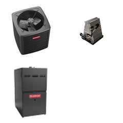 GOODMAN GOODMAN GLXS5BA3010+CAUTA3026C3+GR9S800604BN - 2.5 Ton Ducted Air Conditioner & Gas Furnace System - R-32