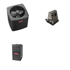 GOODMAN GOODMAN GLXS5BA4210+CAUTA6030D3+GR9S800805CN - 3.5 Ton Ducted Air Conditioner & Gas Furnace System - R-32