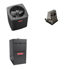 GOODMAN GOODMAN GLXS5BA4210+CAUTA6030D3+GR9S921004CN - 3.5 Ton Ducted Air Conditioner & Gas Furnace System - R-32