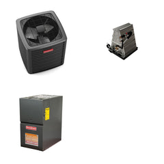 GOODMAN GOODMAN GLXS5BA4810+CAUTA6030D3+GR9S801205DN - 4 Ton Ducted Air Conditioner & Gas Furnace System - R-32
