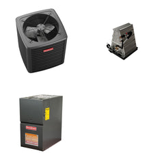 GOODMAN GOODMAN GLXS5BA6010+CAUTA6030D3+GR9S801205DN - 5 Ton Ducted Air Conditioner & Gas Furnace System - R-32