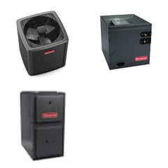 GOODMAN GOODMAN GLXS5BA1810+CAUTA2422B3+GR9S920803BN - 1.5 Ton Ducted Air Conditioner & Gas Furnace System - R-32