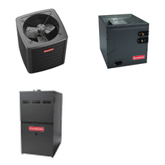 GOODMAN GOODMAN GLXS5BA2410+CAUTA2422B3+GR9S800804BN - 2 Ton Ducted Air Conditioner & Gas Furnace System - R-32