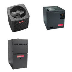 GOODMAN GOODMAN GLXS5BA2410+CAUTA2422B3+GR9S960403AN - 2 Ton Ducted Air Conditioner & Gas Furnace System - R-32