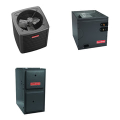 GOODMAN GOODMAN GLXS5BA2410+CAUTA2422B3+GR9S960403BU - 2 Ton Ducted Air Conditioner & Gas Furnace System - R-32