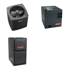GOODMAN GOODMAN GLXS5BA2410+CAUTA2422B3+GR9S960603BN - 2 Ton Ducted Air Conditioner & Gas Furnace System - R-32