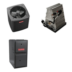 GOODMAN GOODMAN GLXS4BA3010+CAUTA3026C3+GR9S800803BN - 2.5 Ton Ducted Air Conditioner & Gas Furnace System - R-32