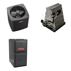 GOODMAN GOODMAN GLXS4BA1810+CAUTA1818B3+GR9S800803BN - 1.5 Ton Ducted Air Conditioner & Gas Furnace System - R-32