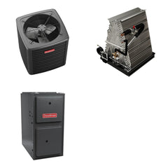 GOODMAN GOODMAN GLXS5BA2410+CAUTA3026B3+GR9S800803BN - 2 Ton Ducted Air Conditioner & Gas Furnace System - R-32