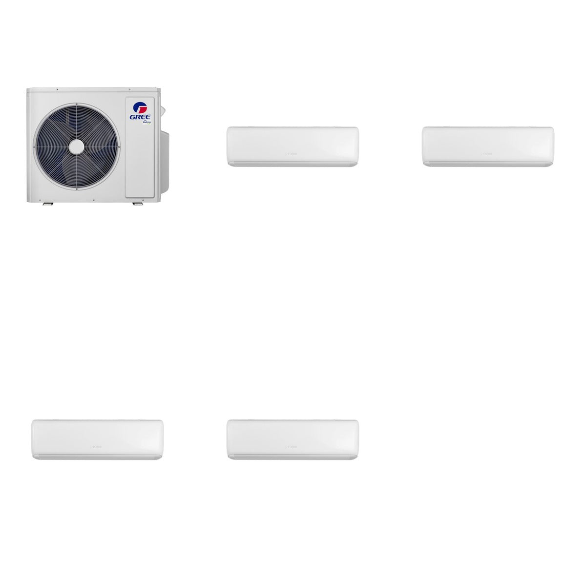 GREE GREE 48000 BTU R-32 21 SEER2 4-Zone Wall-Mounted Mini Split System