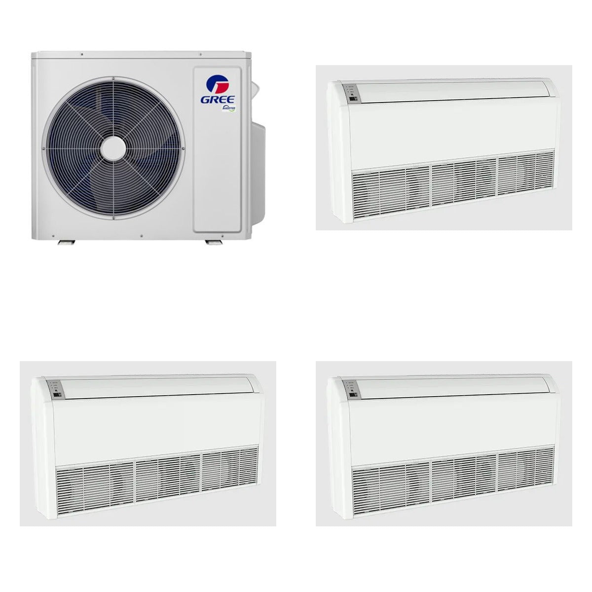 GREE GREE 48000 BTU R-32 21 SEER2 3-Zone Floor-Mounted Mini Split Heat Pump