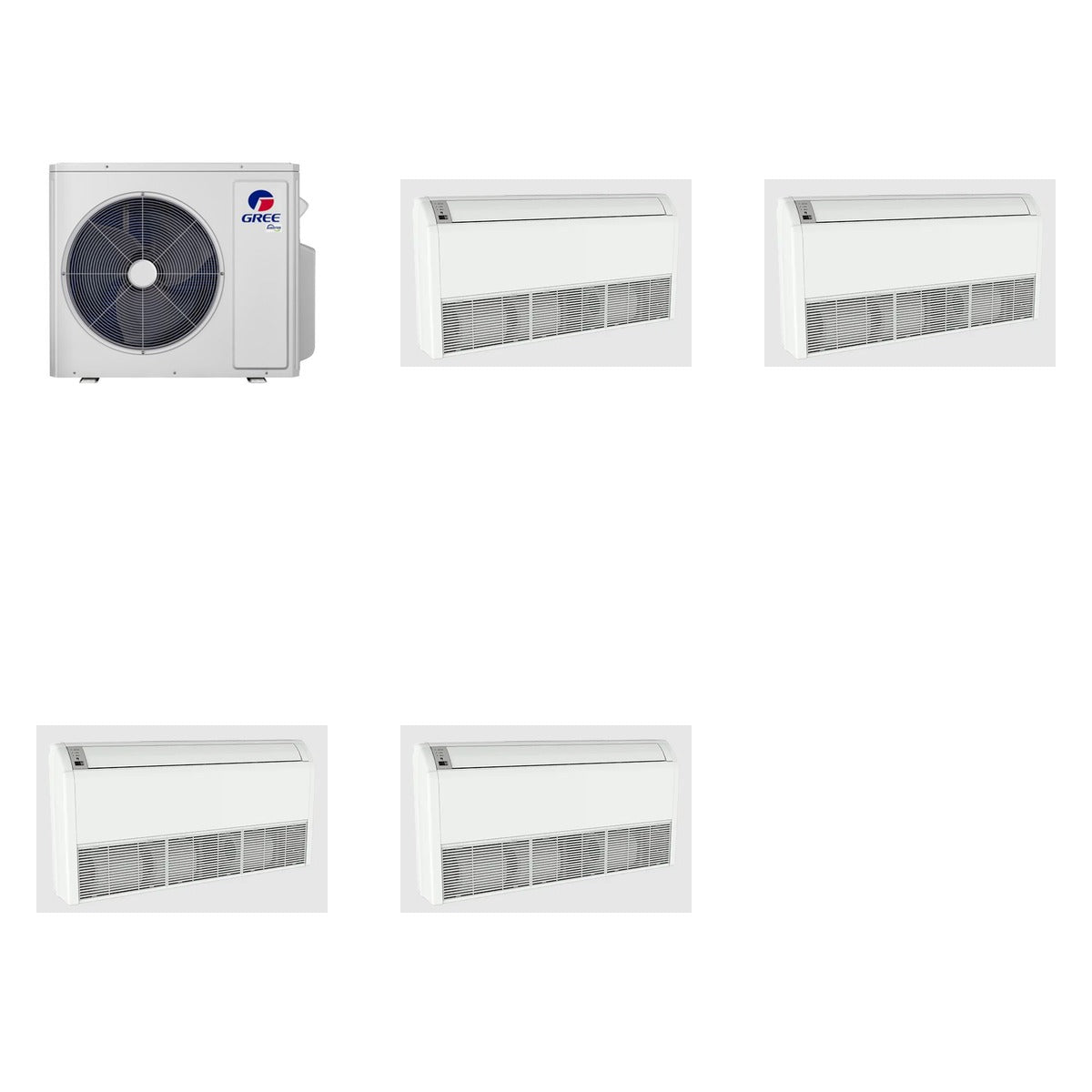 GREE GREE 48000 BTU R-32 21 SEER2 4-Zone Floor-Mounted Mini Split System