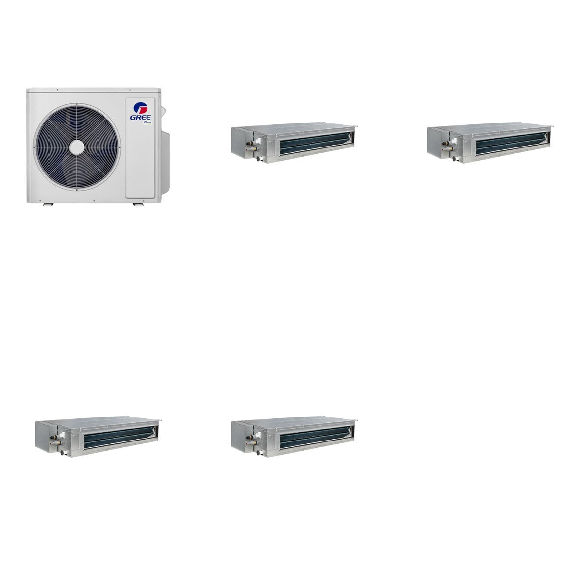 GREE GREE 48000 BTU R-32 21 SEER2 4-Zone Concealed Duct Mini Split Heat Pump
