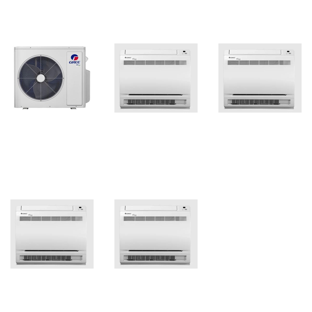 GREE GREE 48000 BTU R-32 21 SEER2 4-Zone Console Mini Split Heat Pump