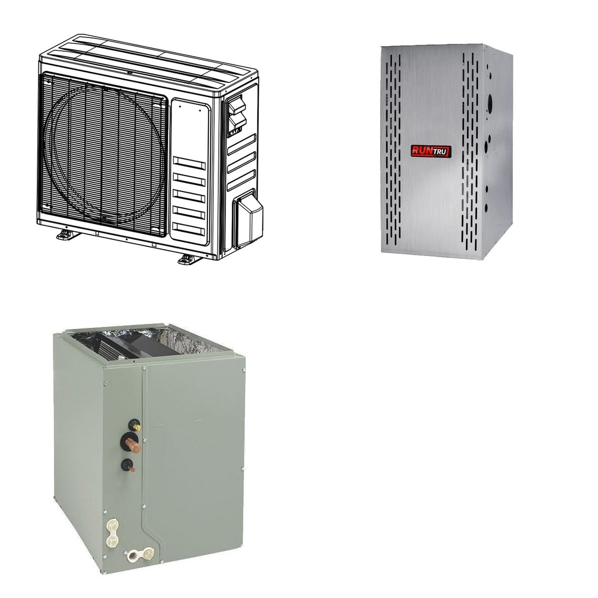 TRANE TRANE 24000 BTU R-454B 16 SEER2 Central Dual Fuel System (Heat Pump + Furnace + Coil)