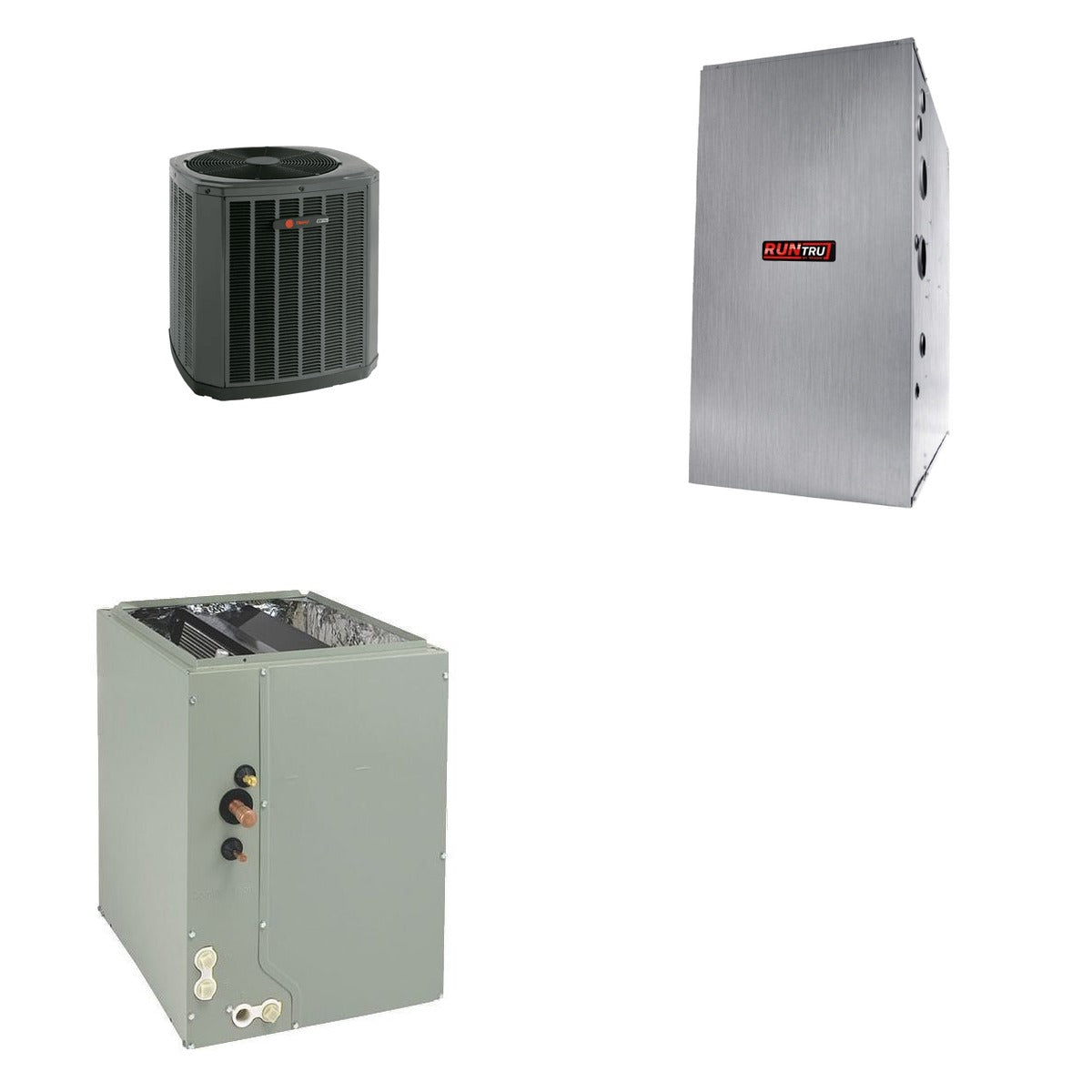 TRANE TRANE 42000 BTU R-454B 15.2 SEER2 Central Heat Pump + Furnace + Coil