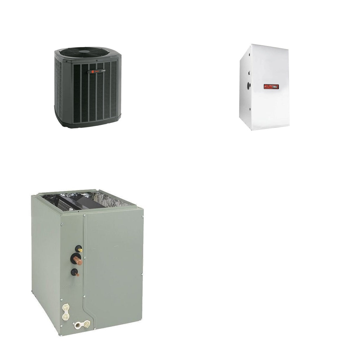TRANE TRANE 42000 BTU R-454B 15 SEER2 Central Furnace + Coil Dual Fuel System