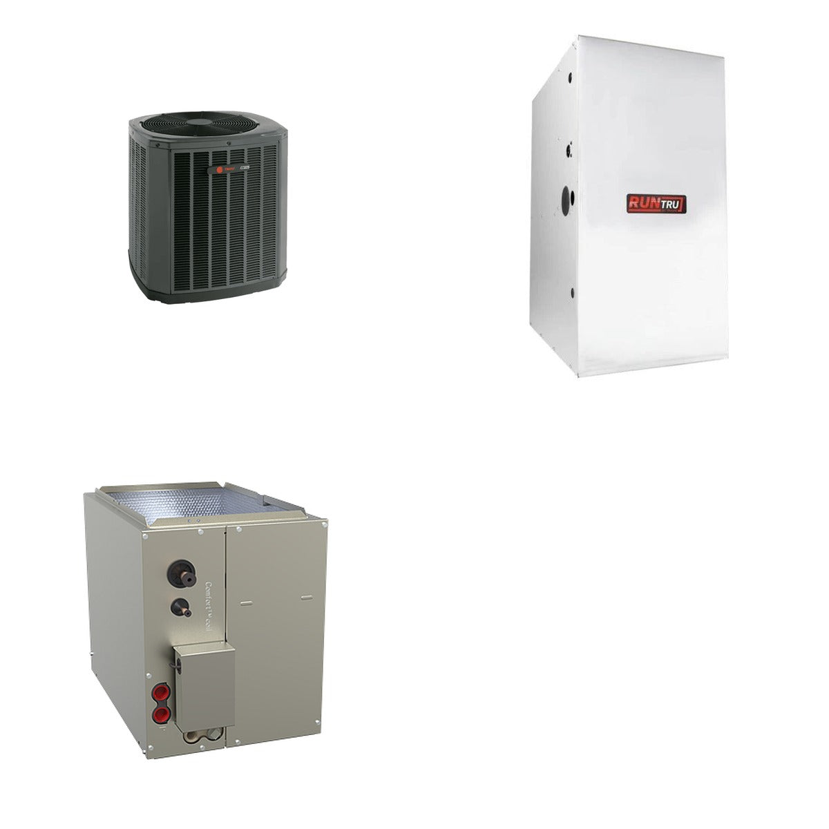 TRANE TRANE 42000 BTU R-454B 15 SEER2 Central Furnace + Coil Dual Fuel System