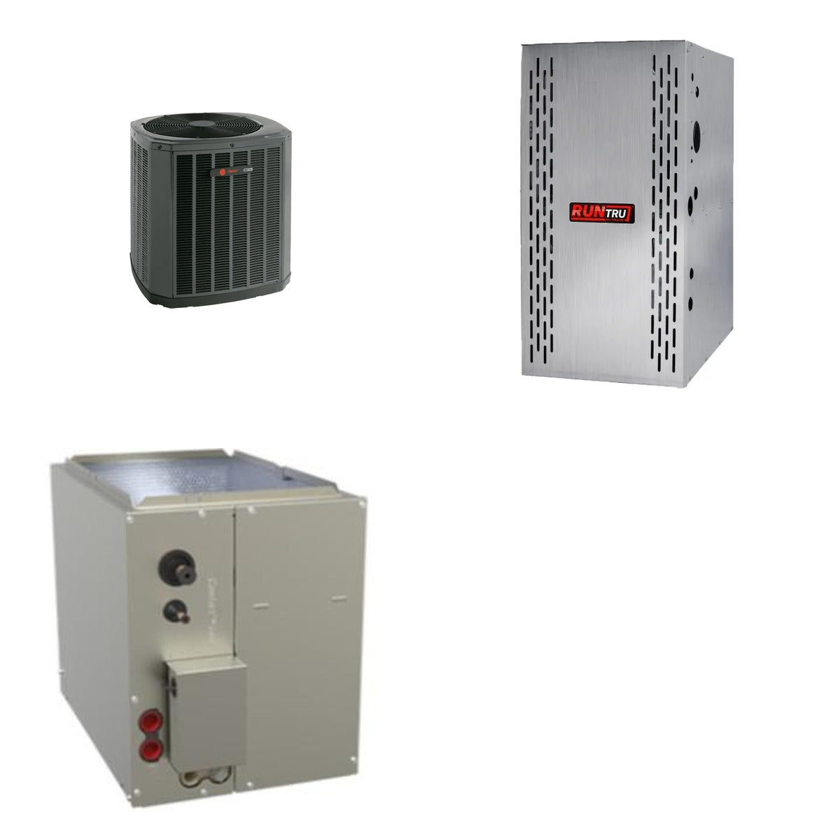 TRANE TRANE 42000 BTU R-454B 15 SEER2 Central Furnace + Coil Dual Fuel System