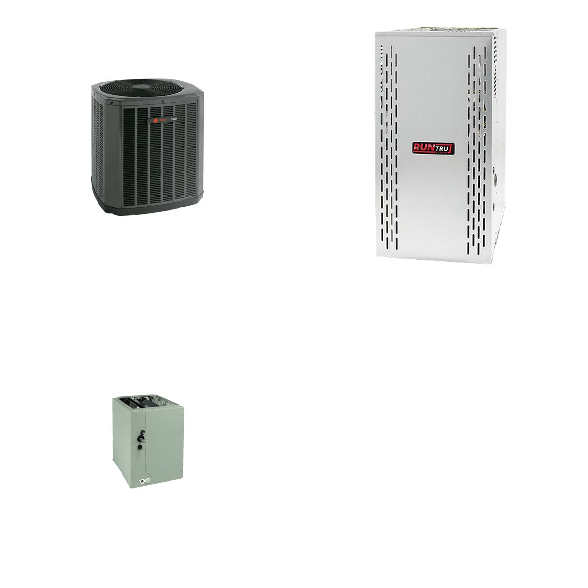 TRANE TRANE 42000 BTU R-454B 15 SEER2 Central Heat Pump + Furnace + Coil