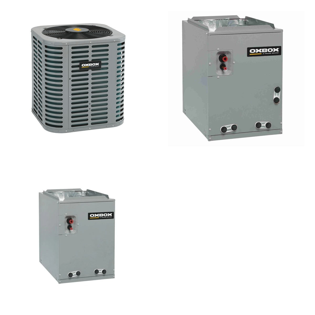 Oxbox Oxbox 1.5-Ton 18000 BTU R-454B 14.3 SEER2 Gas/Electric Split System - J5AC5018A1000+J962V080BU3SA+J5GXCA003AC6HU