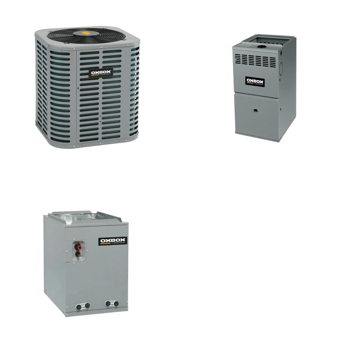 Oxbox Oxbox 1.5-Ton 18000 BTU R-454B 14.3 SEER2 Gas/Electric Split System - J5AC5018A1000+J801V060AM3SEB+J5GXCA003AC6HU