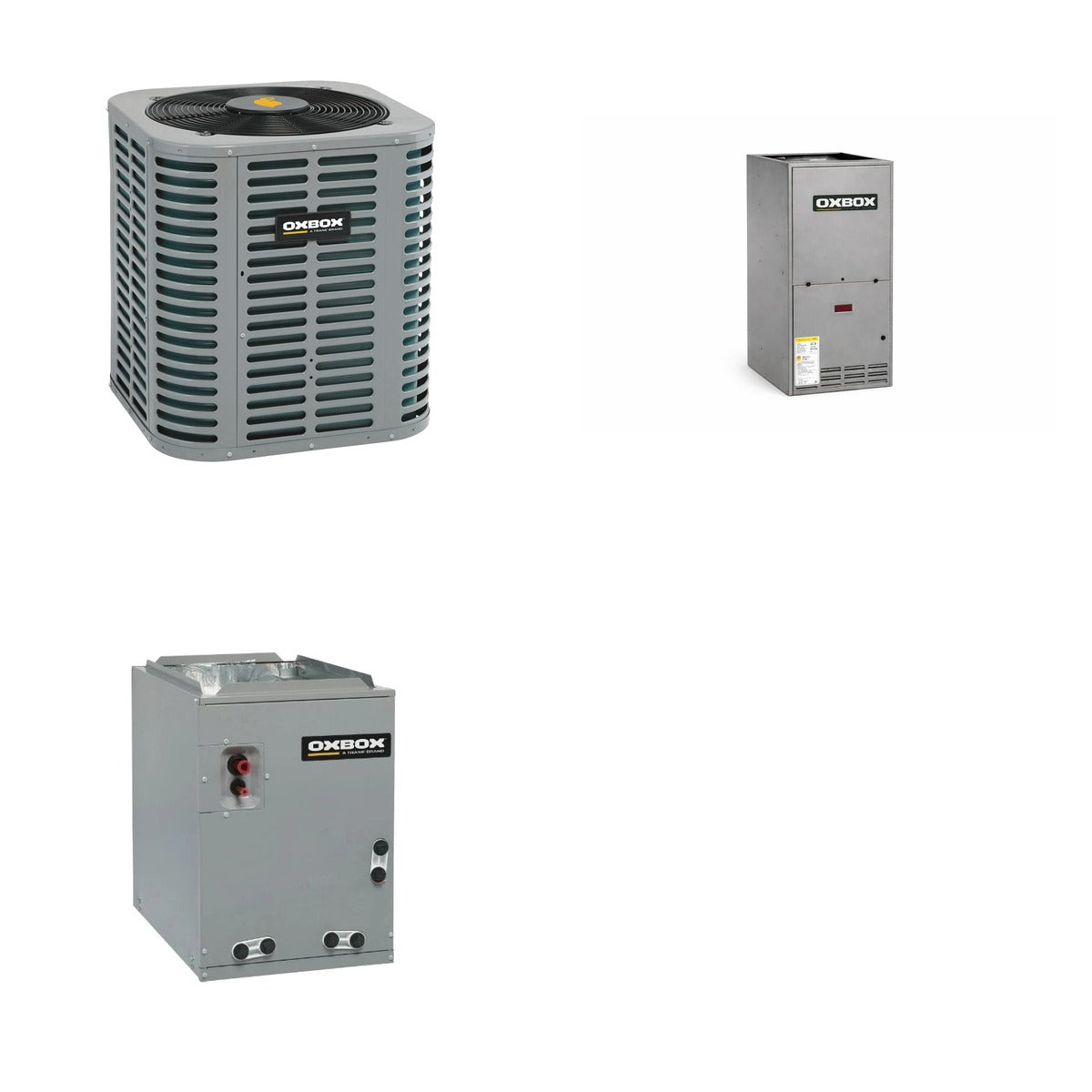 Oxbox Oxbox 2.5-Ton 30000 BTU R-454B 14.3 SEER2 Gas/Electric Split System - J5AC5030A1000+J962V060BU3SA+J5MXCB016AC6HC