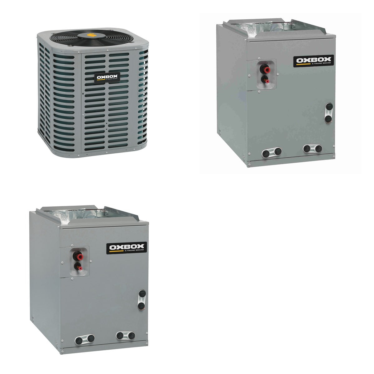 Oxbox Oxbox 2.5-Ton 30000 BTU R-454B 14.3 SEER2 Gas/Electric Split System - J5AC5030A1000+J962V080BU3SA+J5MXCB004AC6HC