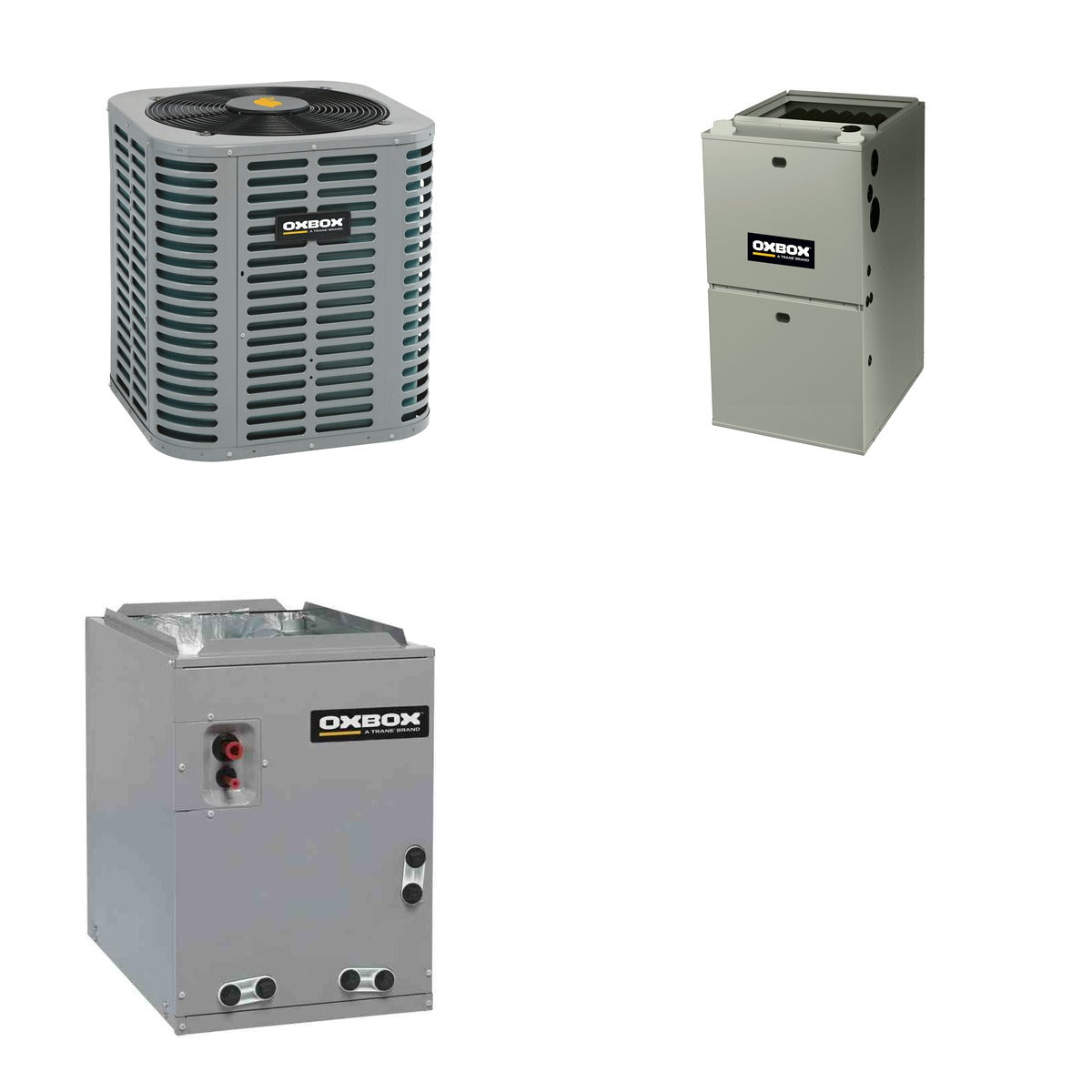 Oxbox Oxbox 2.5-Ton 30000 BTU R-454B 14.3 SEER2 Gas/Electric Split System - J5AC5030A1000+J962V100CU5SA+J5MXCC017AC6HC