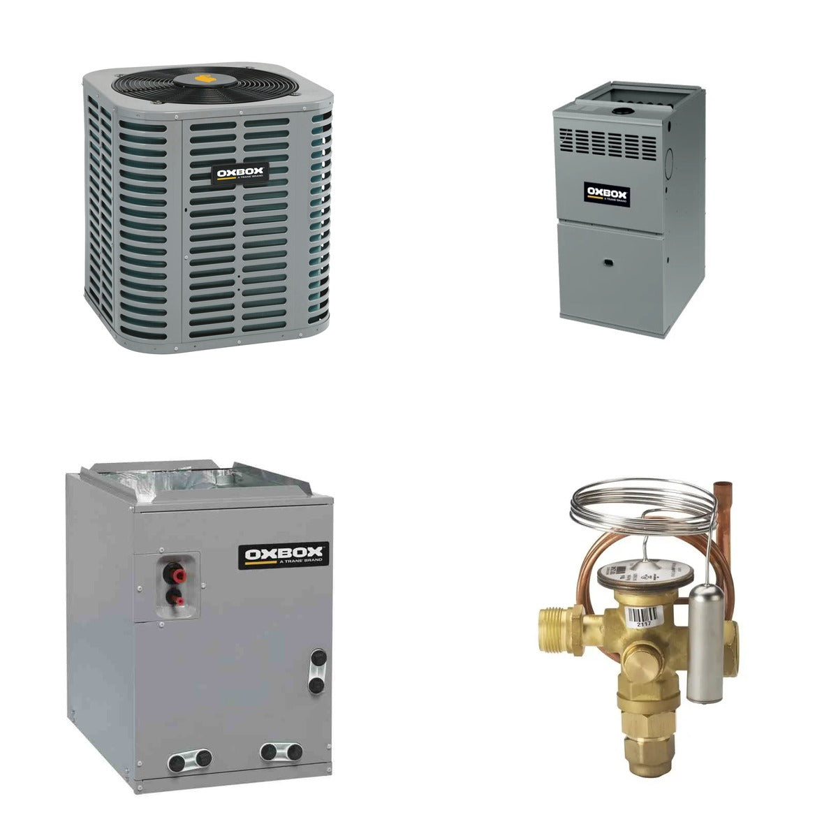 Oxbox Oxbox 2.5-Ton 30000 BTU R-454B 14.3 SEER2 Gas/Electric Split System - J5AC5030A1000+J801V060AM3SEB+J5MXCA003AC6HC+5AYTXVH3A1836A