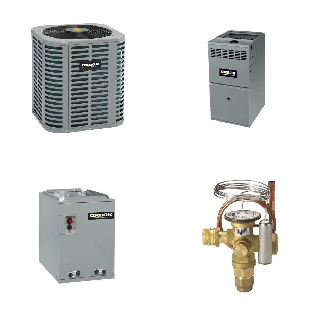 Oxbox Oxbox 2.5-Ton 30000 BTU R-454B 14.3 SEER2 Gas/Electric Split System - J5AC5030A1000+J801V060AM3SEB+J5GXCA003AC6HU+5AYTXVH3A1836A