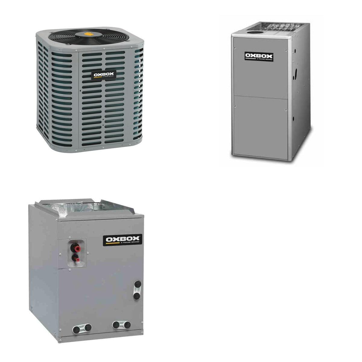 Oxbox Oxbox 2.5-Ton 30000 BTU R-454B 14.3 SEER2 Gas/Electric Split System - J5AC5030A1000+J801V080BM4SEB+J5GXCB004AC6HU