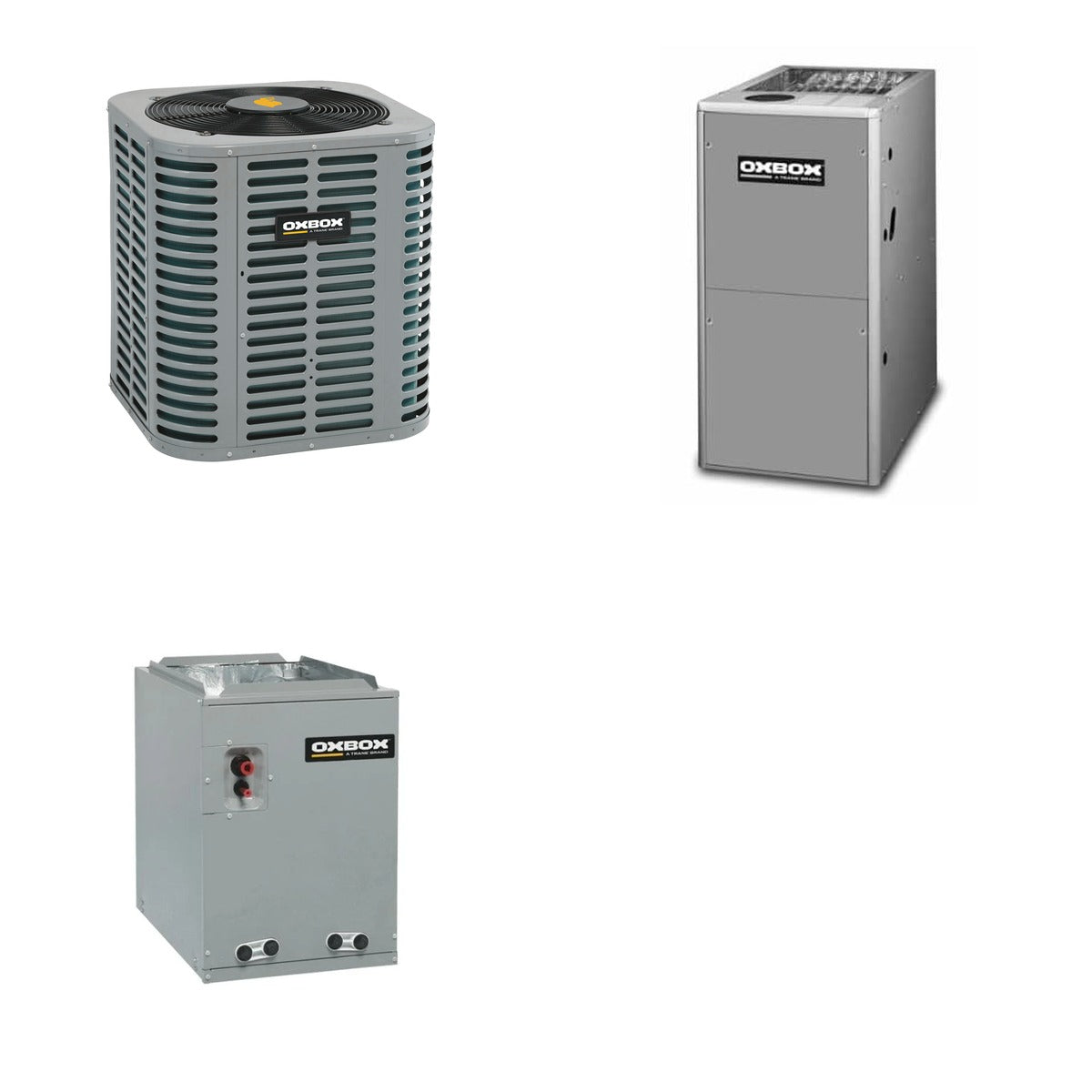 Oxbox Oxbox 2.5-Ton 30000 BTU R-454B 14.3 SEER2 Gas/Electric Split System - J5AC5030A1000+J801V080CM4SEB+J5GXCC005AC6HU