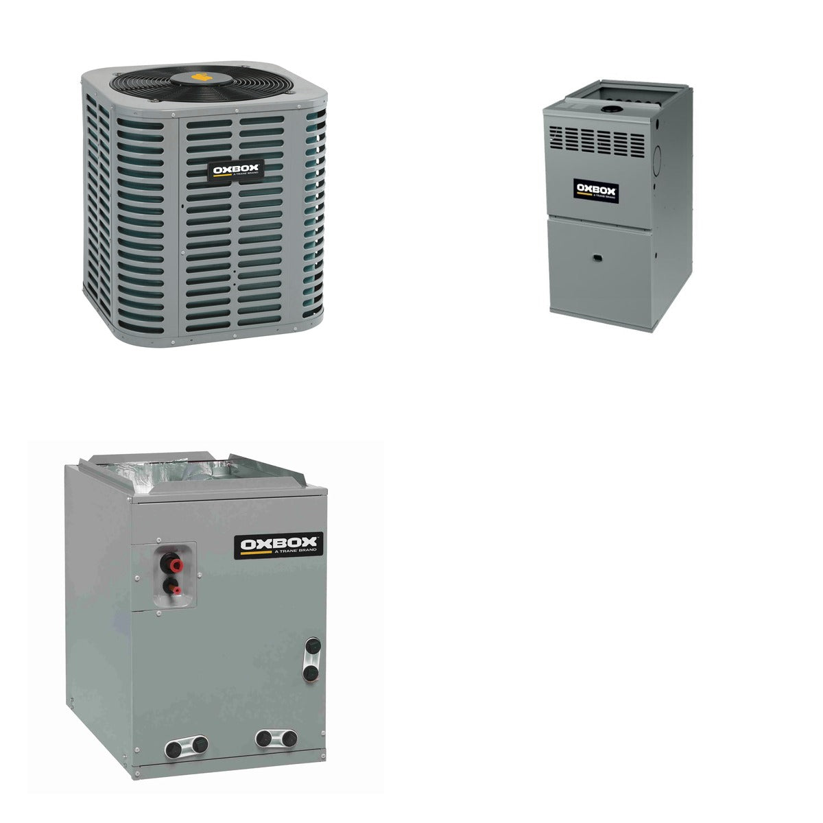 Oxbox Oxbox 2.5-Ton 30000 BTU R-454B 14.3 SEER2 Gas/Electric Split System - J5AC5030A1000+J801V100CM5SEB+J5MXCC005AC6HC